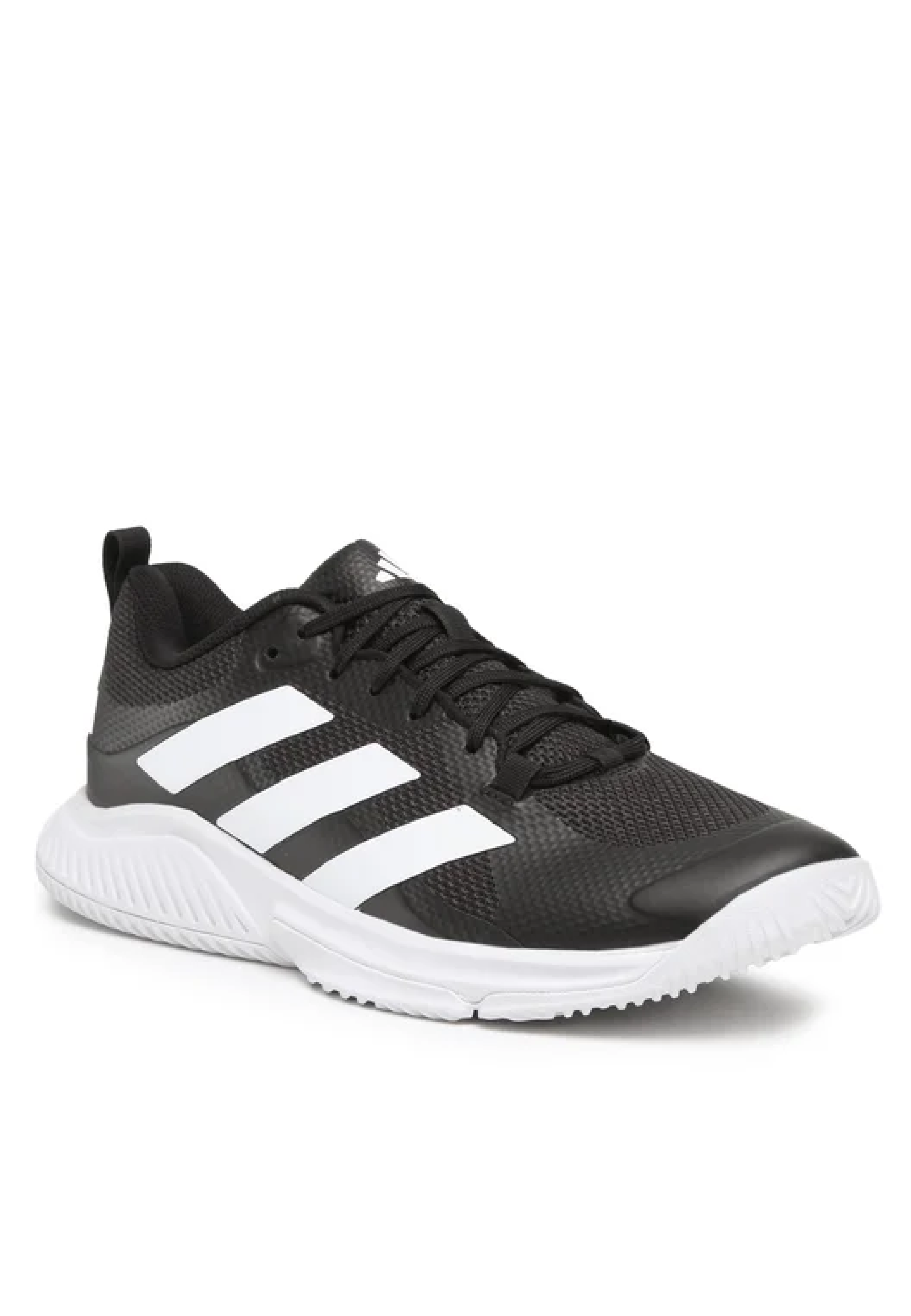 Outfit with Adidas Court Team Bounce 2.0 Core Black on urban street 2026