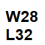 W28 L32