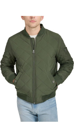 Бомбер Levi's Men's Diamond Quilted Bomber Jacket Olive