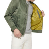 Levi's Men's Flight Satin Unfilled Ma-1 Bomber in Thyme color, style LM2RN614, front view