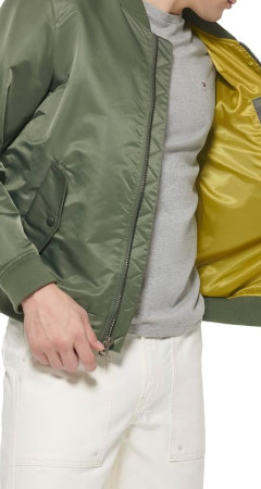 Levi's Men's Flight Satin Unfilled Ma-1 Bomber Thyme 
