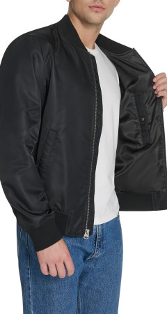 Бомбер Levi's Men's Flight Satin Unfilled MA-1 Faded Black Classic