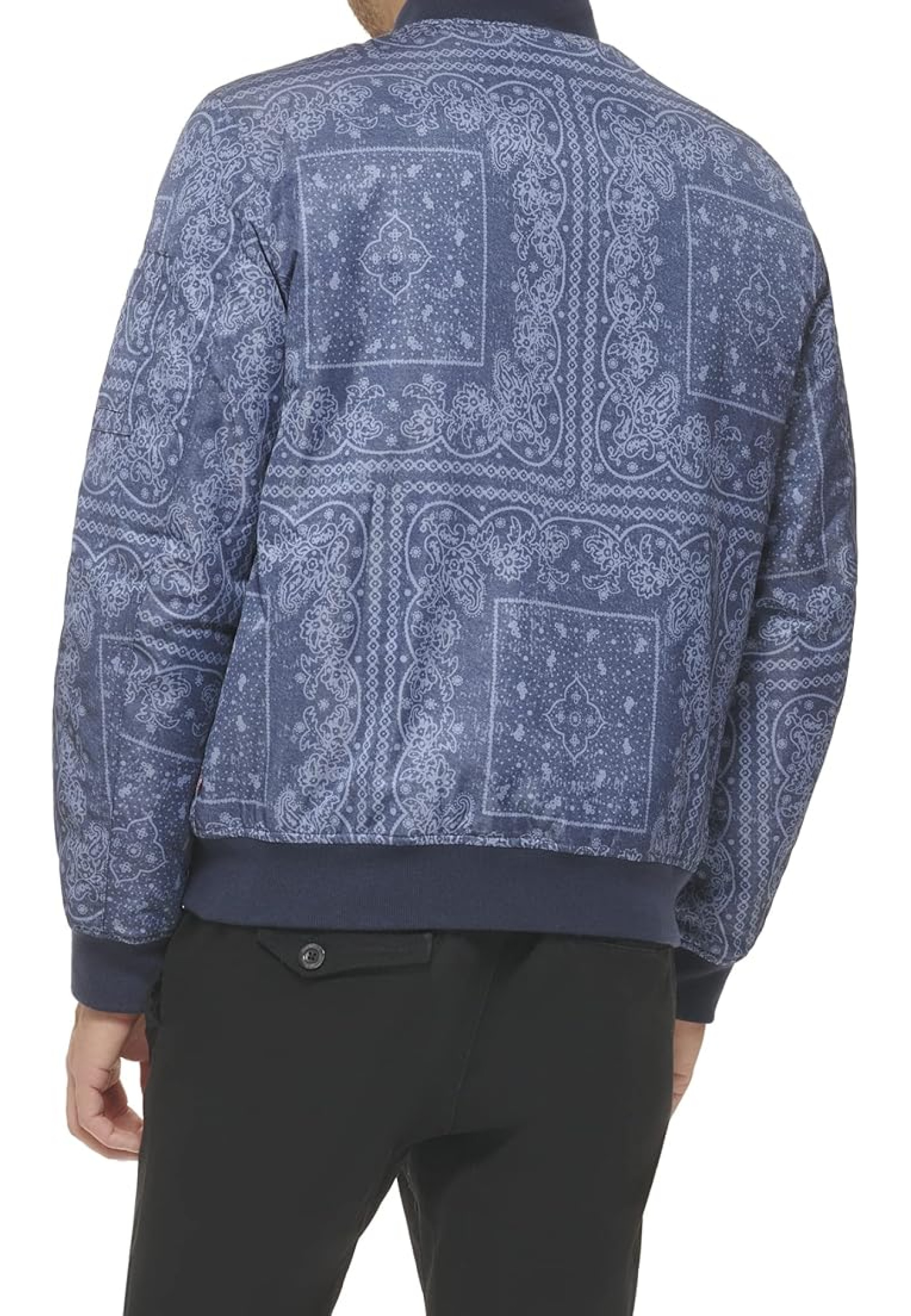 Чоловічий бомбер Levi's MA-1 Flight Satin Unfilled у кольорі Faded Blue Bandana