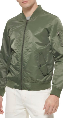Levi's Men's Flight Satin Unfilled Ma-1 Bomber Thyme 