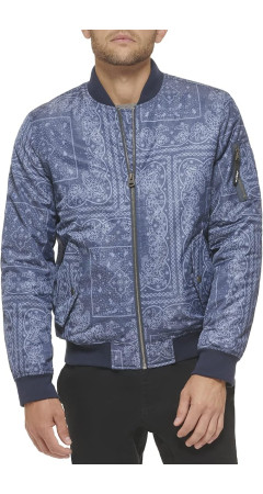 Бомбер Levi's Men's Flight Satin Unfilled MA-1 Faded Blue Bandana