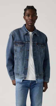 Levi's Relaxed Fit Thermodapt Trucker Jacket Friend Of Mine Medium Wash