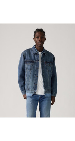 Levi's Relaxed Fit Thermodapt Trucker Jacket Friend Of Mine Medium Wash