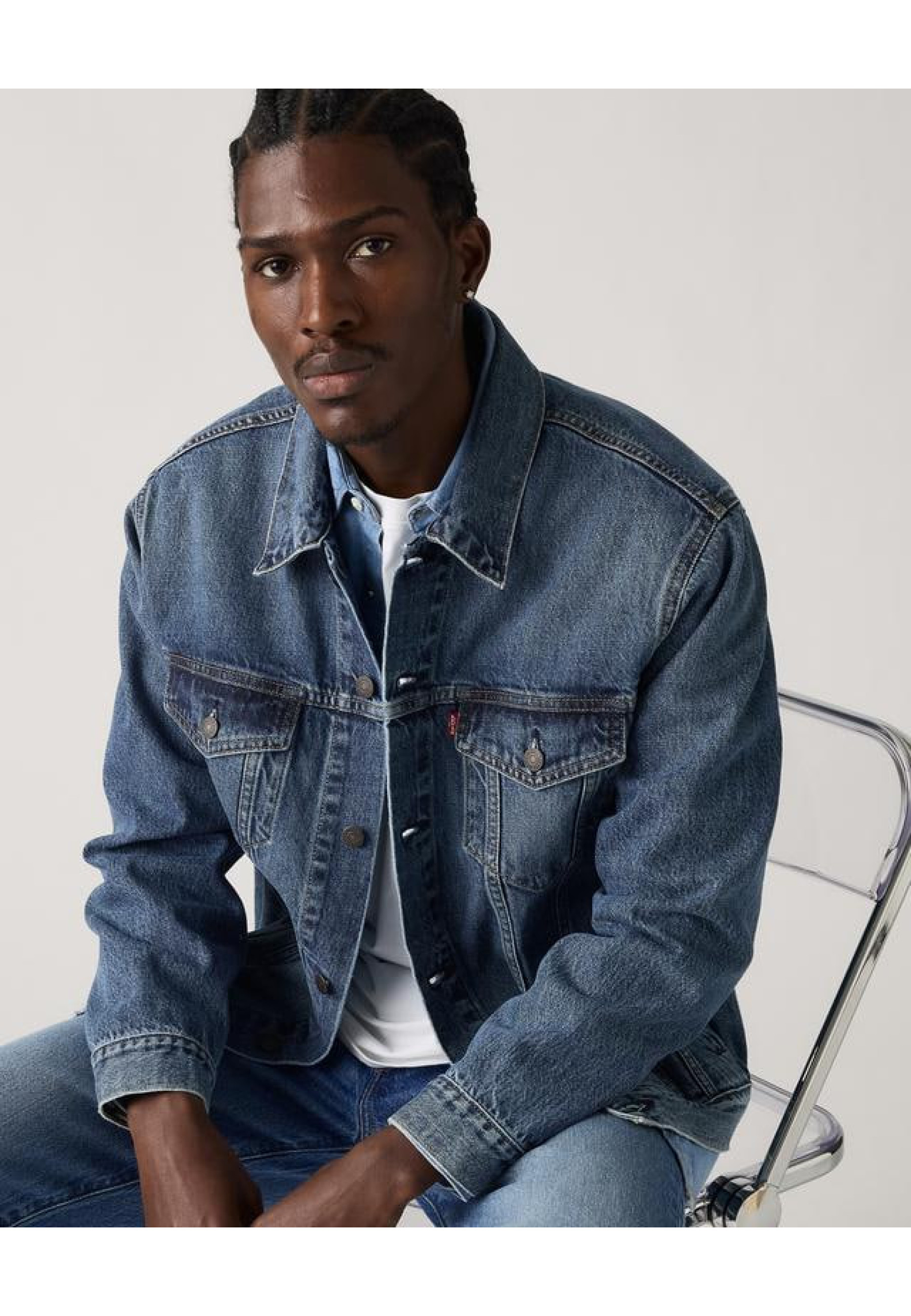 Levi's Relaxed Fit Thermodapt Trucker Jacket Friend Of Mine Medium Wash Style A57820079