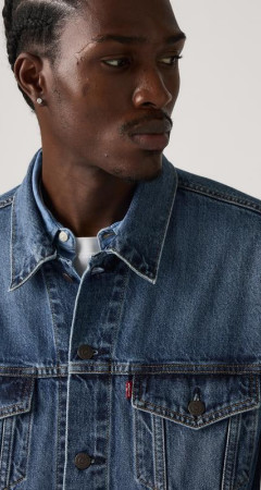 Levi's Relaxed Fit Thermodapt Trucker Jacket Friend Of Mine Medium Wash