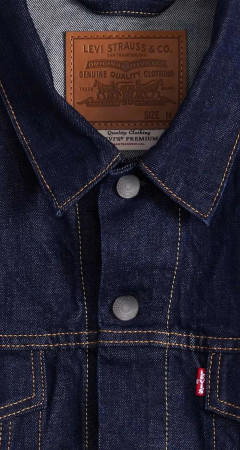 Levi's Relaxed Trucker Jacket Wash It Out Rinse Dark Wash