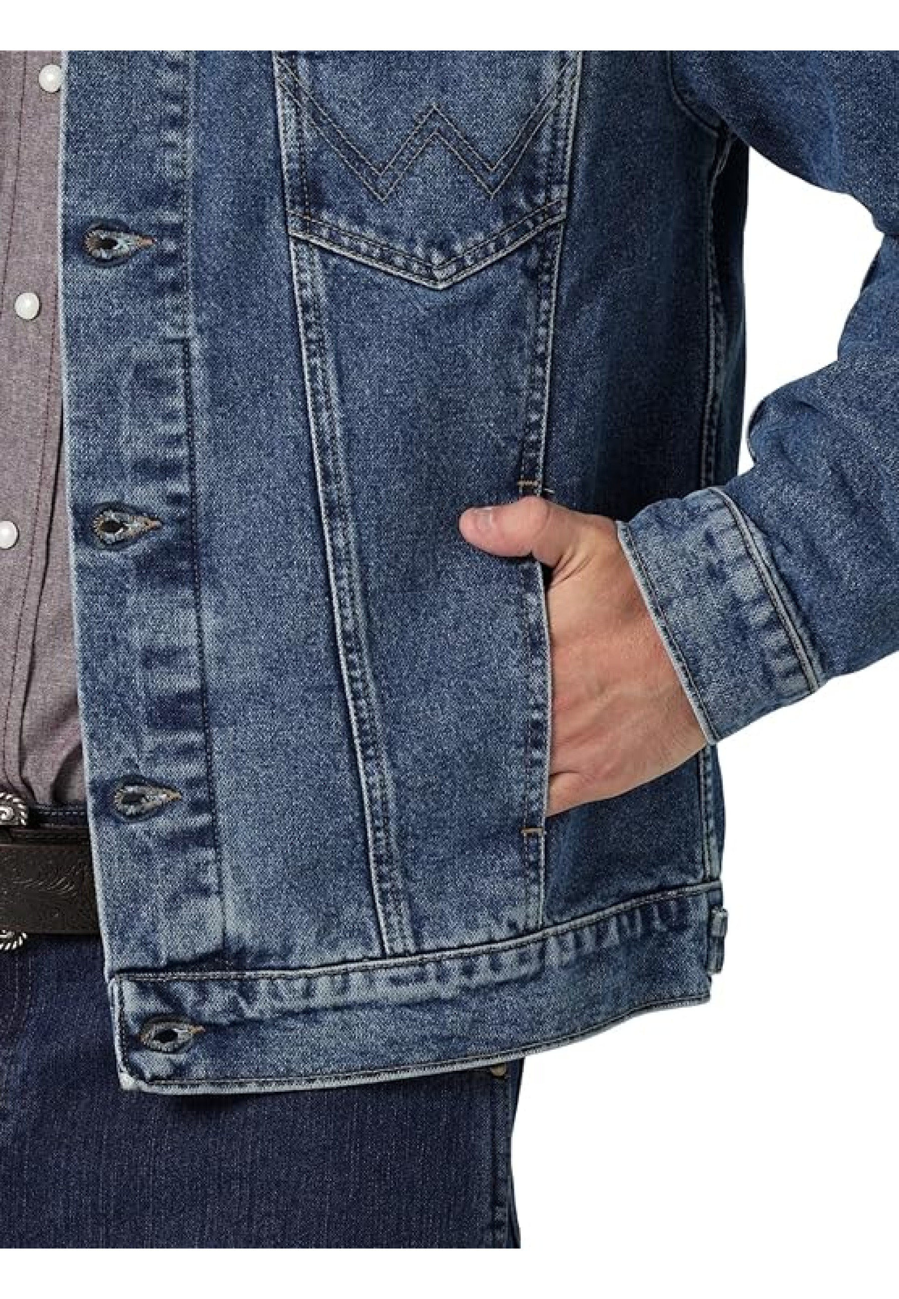 Чоловіча джинсова куртка Wrangler Men's Western Unlined Denim Jacket Stonewash