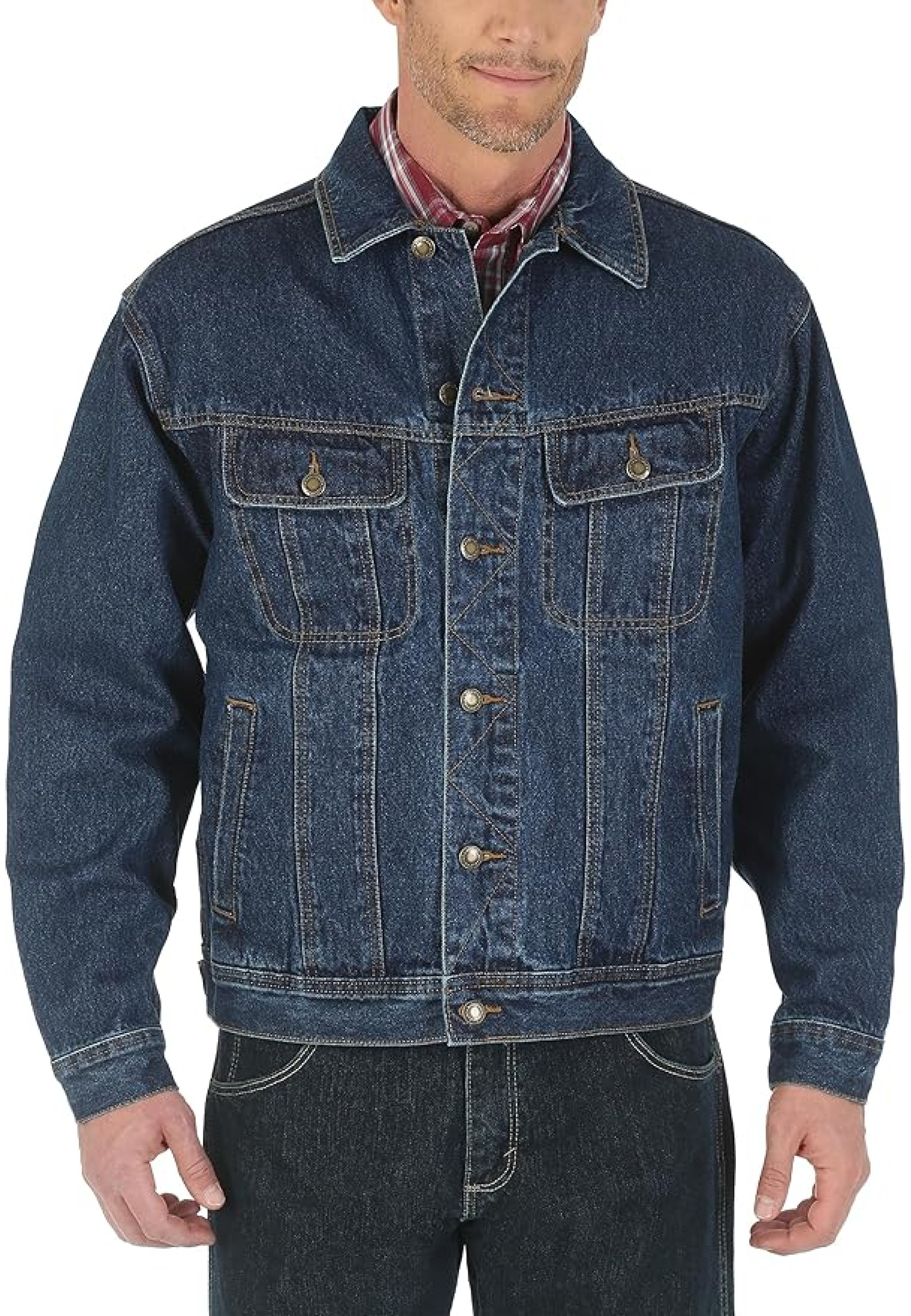 Куртка Wrangler Men's Big and Tall Unlined Denim Jacket Antique Indigo