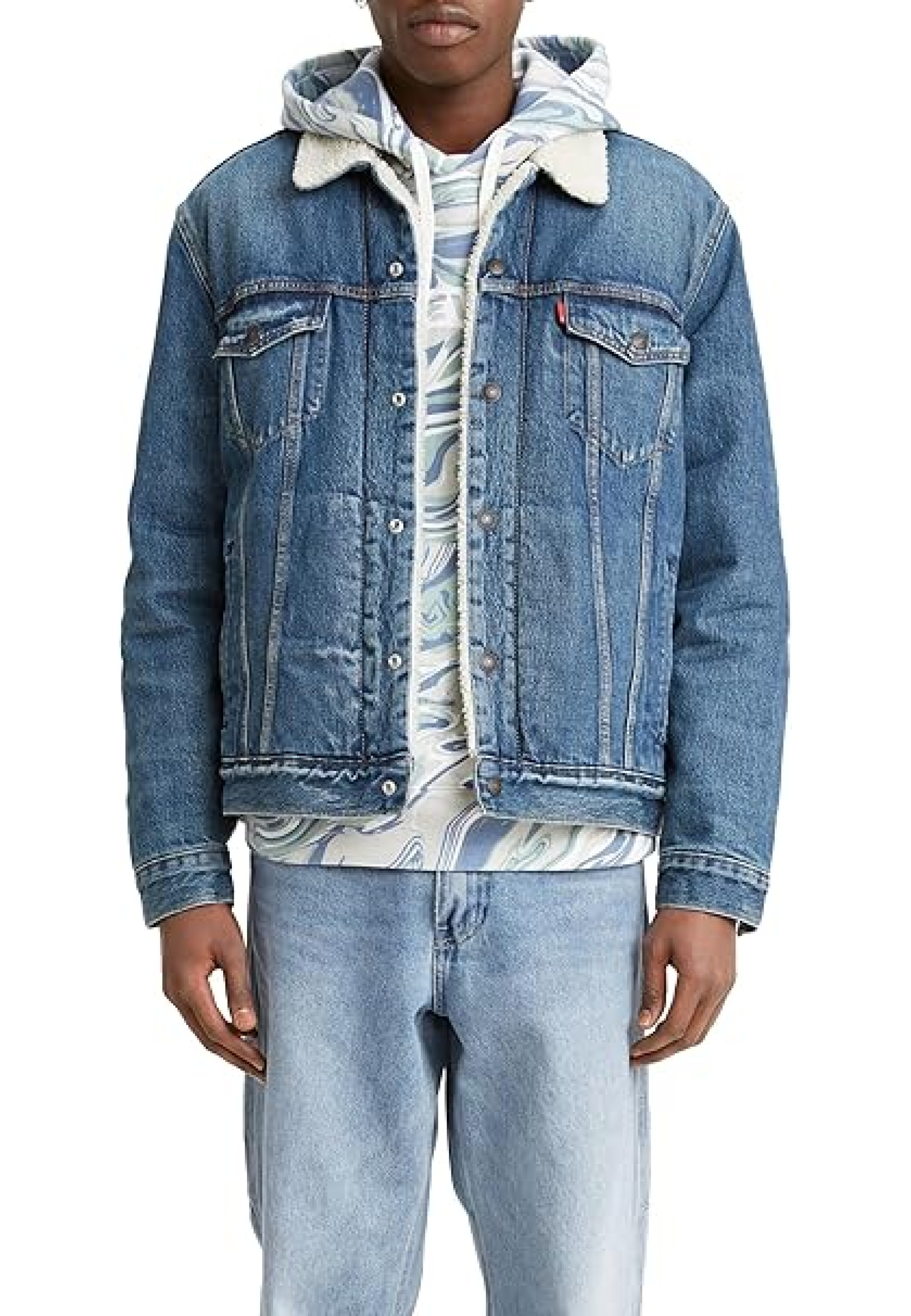 Чоловіча куртка TYPE 3 SHERPA TRUCKER Fable Medium Wash | Levi's