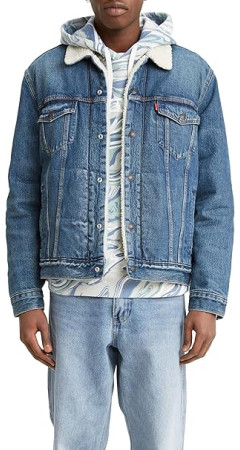 Мужская куртка TYPE 3 SHERPA TRUCKER Fable Medium Wash | Levi's