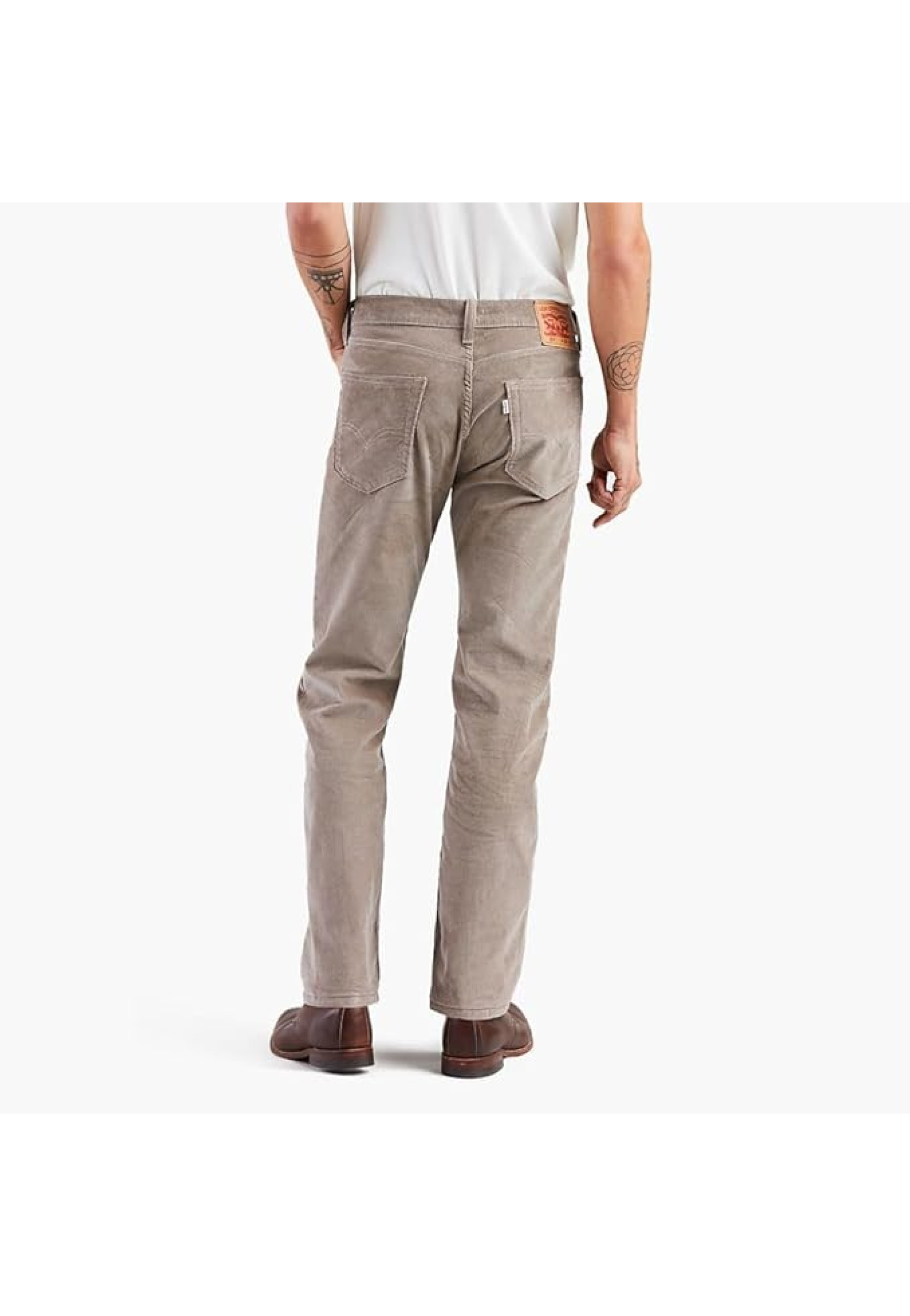 Чоловічі штани Levi's 505 Regular Fit Corduroy Brown у повсякденному осінньому образі