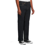 Чоловічі джинси Levi's 505 Regular Rinse Str Dark Wash Style #005051453 у повсякденному луці з кросівками Merrell