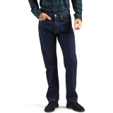 Чоловічі джинси Levi's 505 Regular Rinse Style #00505-0216 у повсякденному образі з курткою