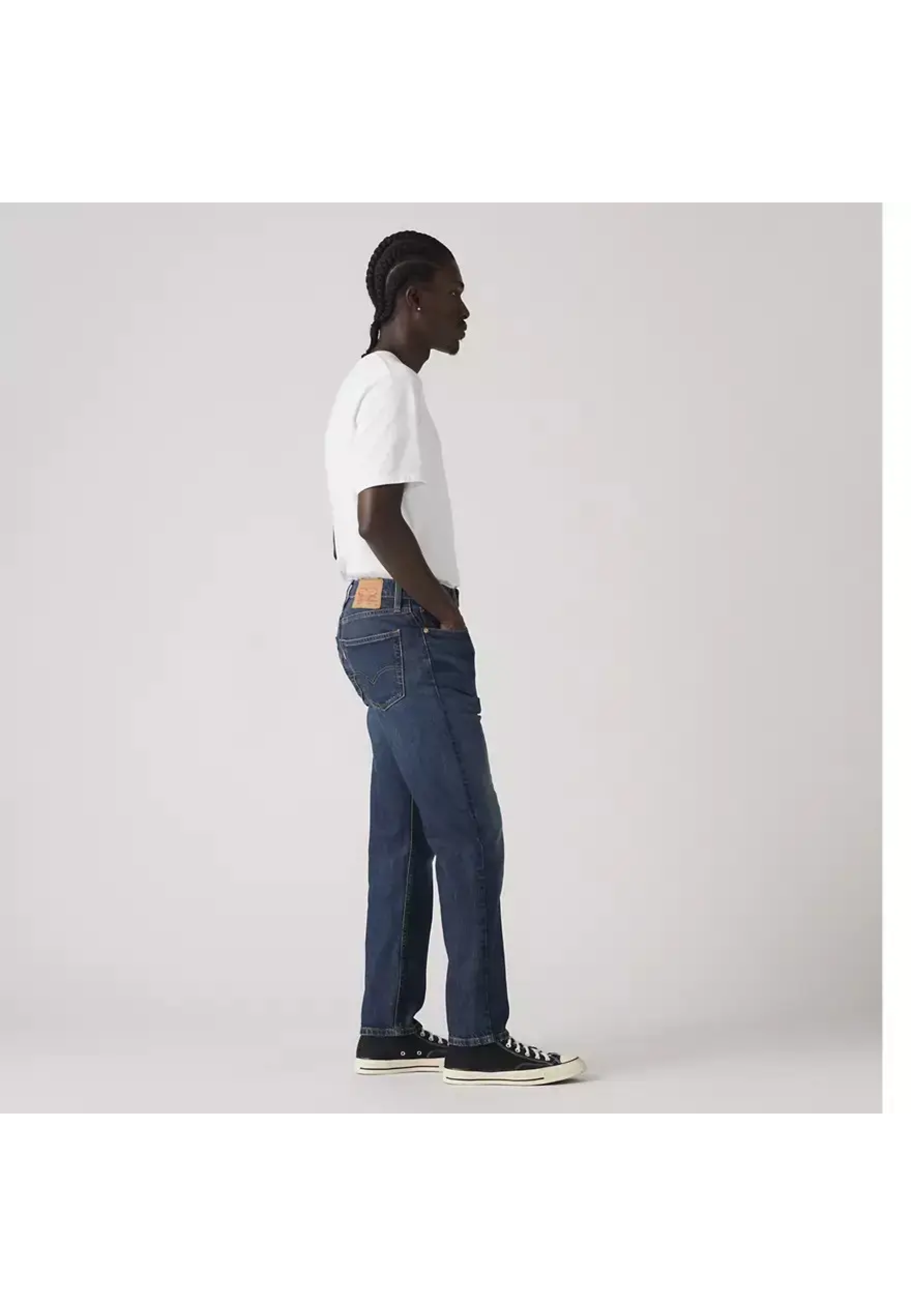 Чоловічі джинси Levi's 502 Taper Fit Blue Expanse у міському casual образі