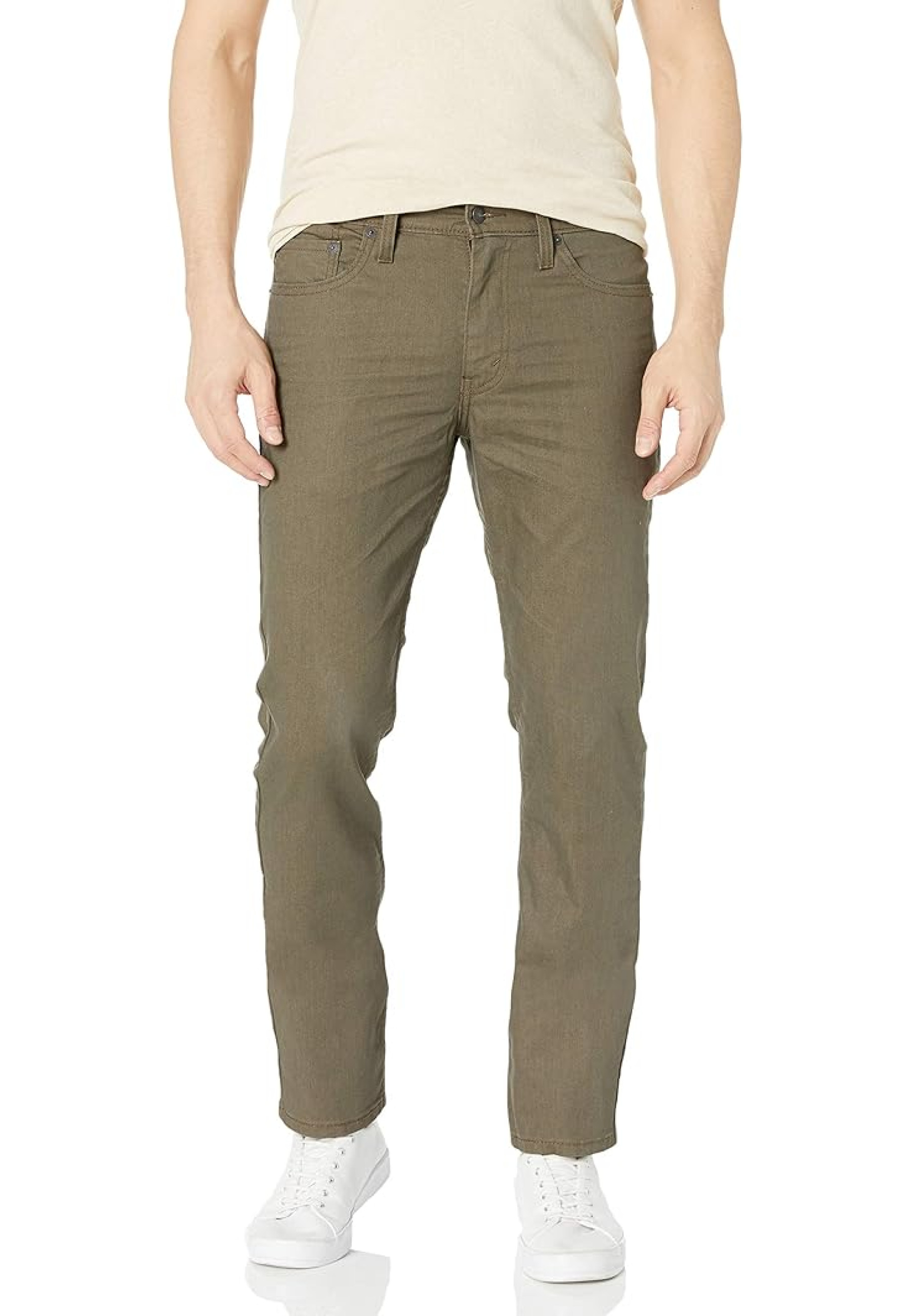 Образ з джинсами Levi's 511 Slim Fit Khaki 3D та кросівками для активного стилю 2026