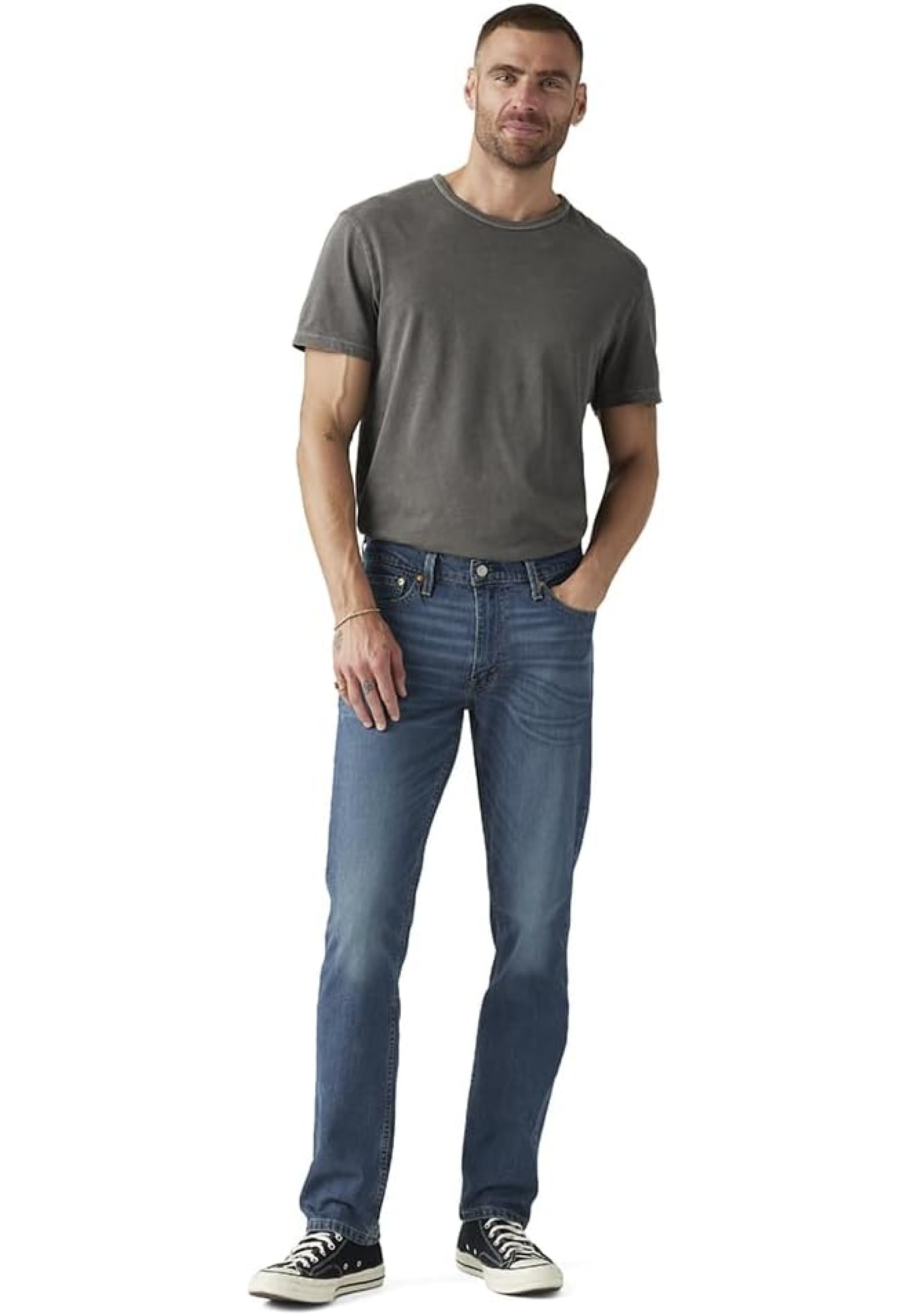 Мужские джинсы Levi's 511 Slim Fit Throttle Stretch в городском casual образе