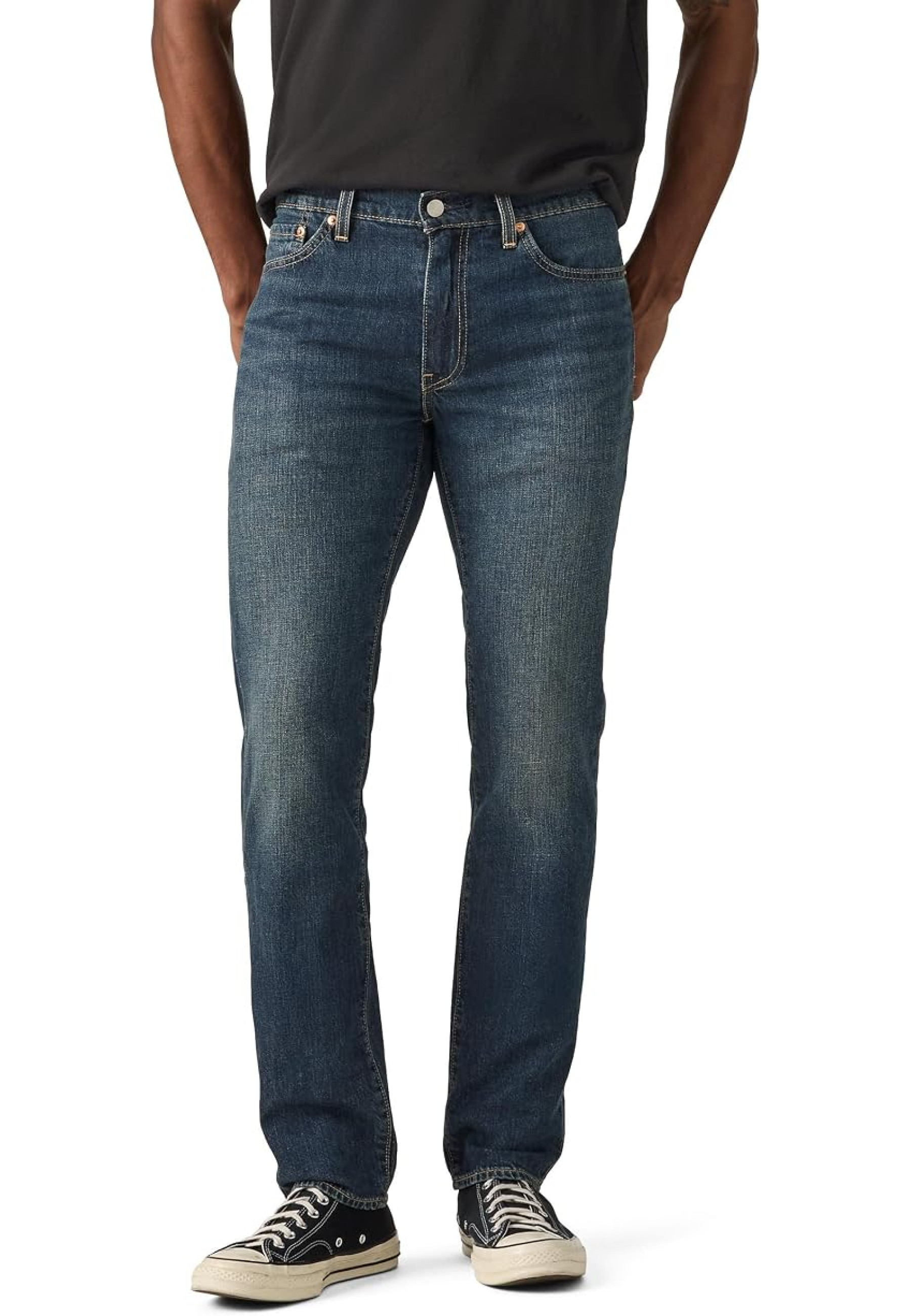 Levi's 511 Slim Linen+ Denim чоловічі джинси Wish Granted dark wash вигляд спереду та збоку Style 045116358