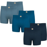Pack of 3 Men's Lee Boxer Briefs Blue Linen Heather and Canal Blue Heather 2025