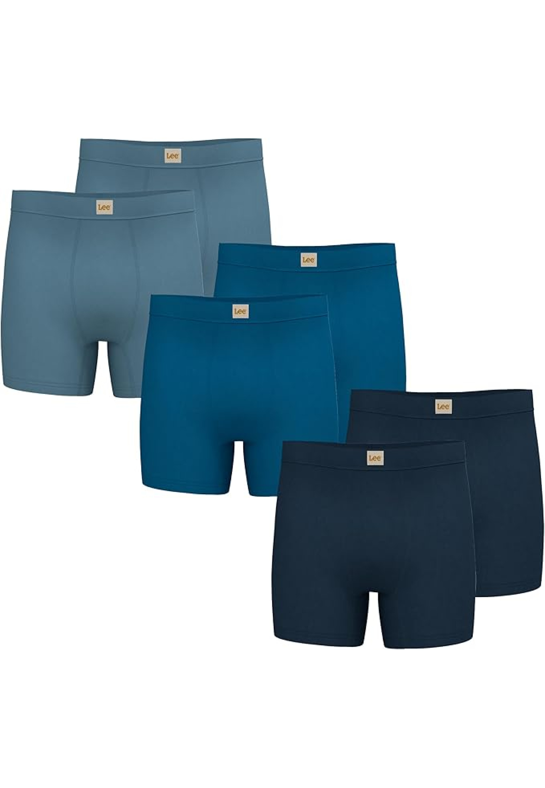 Pack of 3 Men's Lee Boxer Briefs Blue Linen Heather and Canal Blue Heather 2025