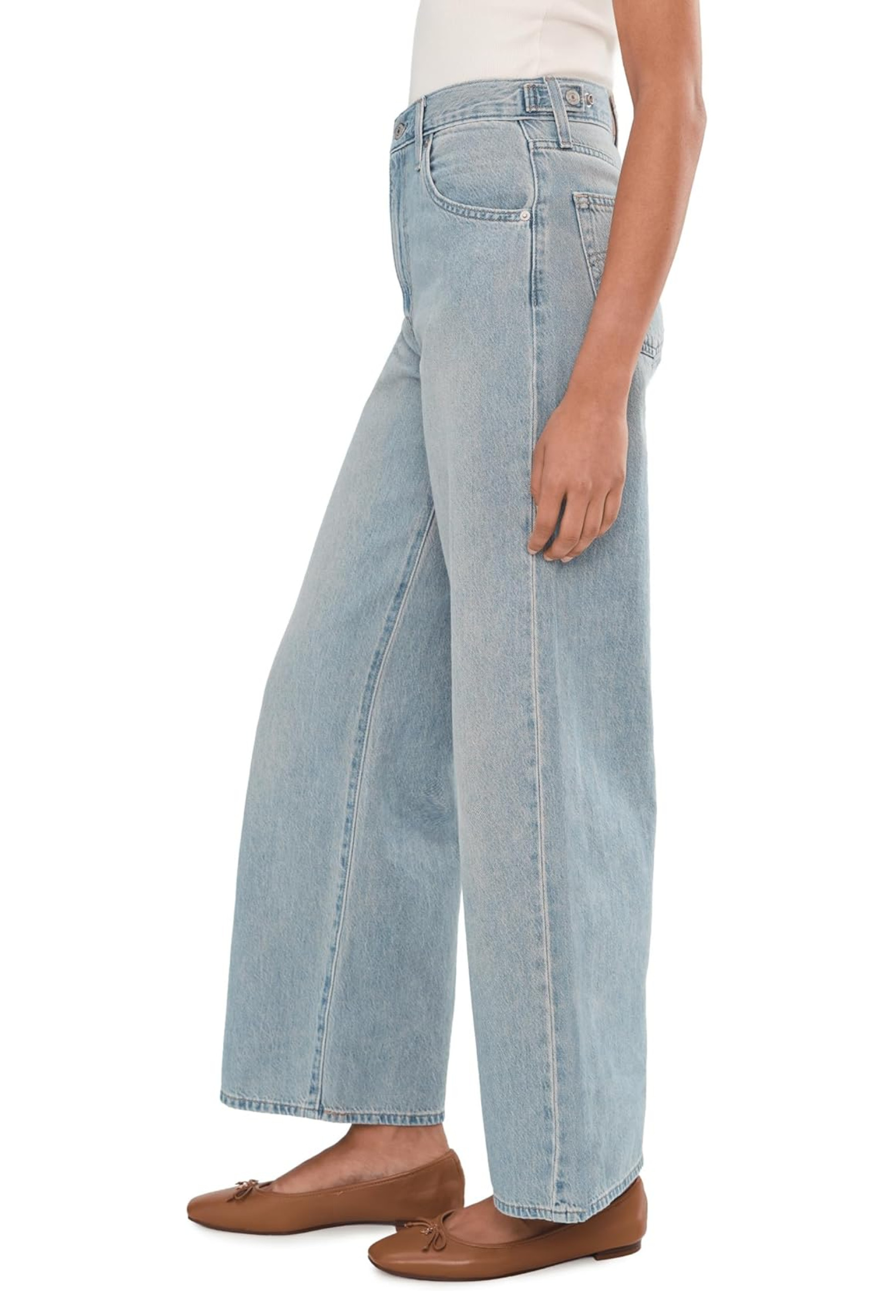 Жіночі джинси Levi's Cinch Baggy Lightweight A Little Hazy Style #001UP0017 у baggy луці з топом