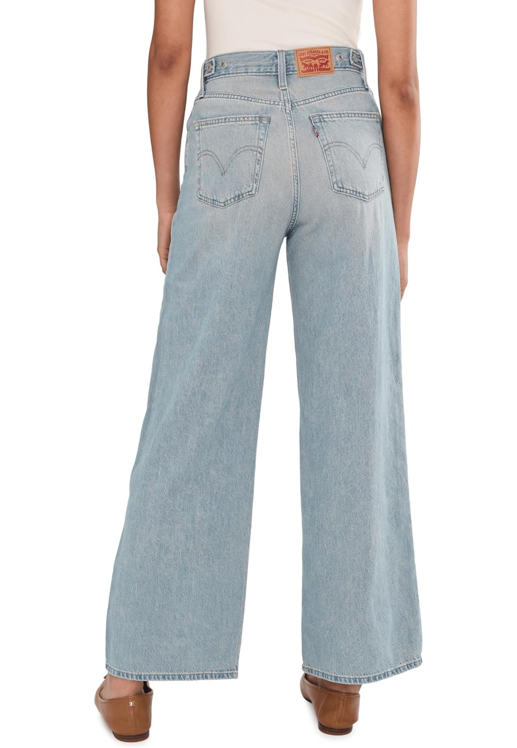 Жіночі джинси Levi's Cinch Baggy Lightweight A Little Hazy Style #001UP0017 у baggy луці з топом