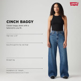 Levi's Cinch Baggy Women's Jeans On Blast Style #001UP0009 — high-rise baggy denim with back cinch adjusters