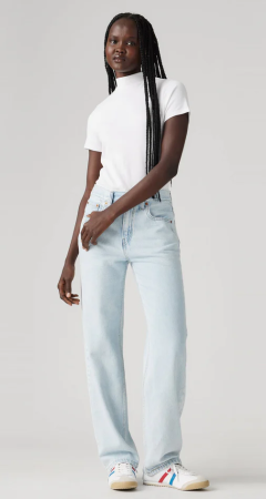 Levi's Low Pro Lightweight Women's Jeans Right Over Light Wash