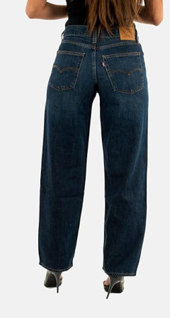 Джинси Levi's Ribcage Wide-leg Linen+ Denim Women's Do You Mind Dark Wash