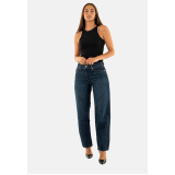 Жіночі джинси Levi's Ribcage Wide Leg Linen Denim Do You Mind Dark Wash – повний образ 2026