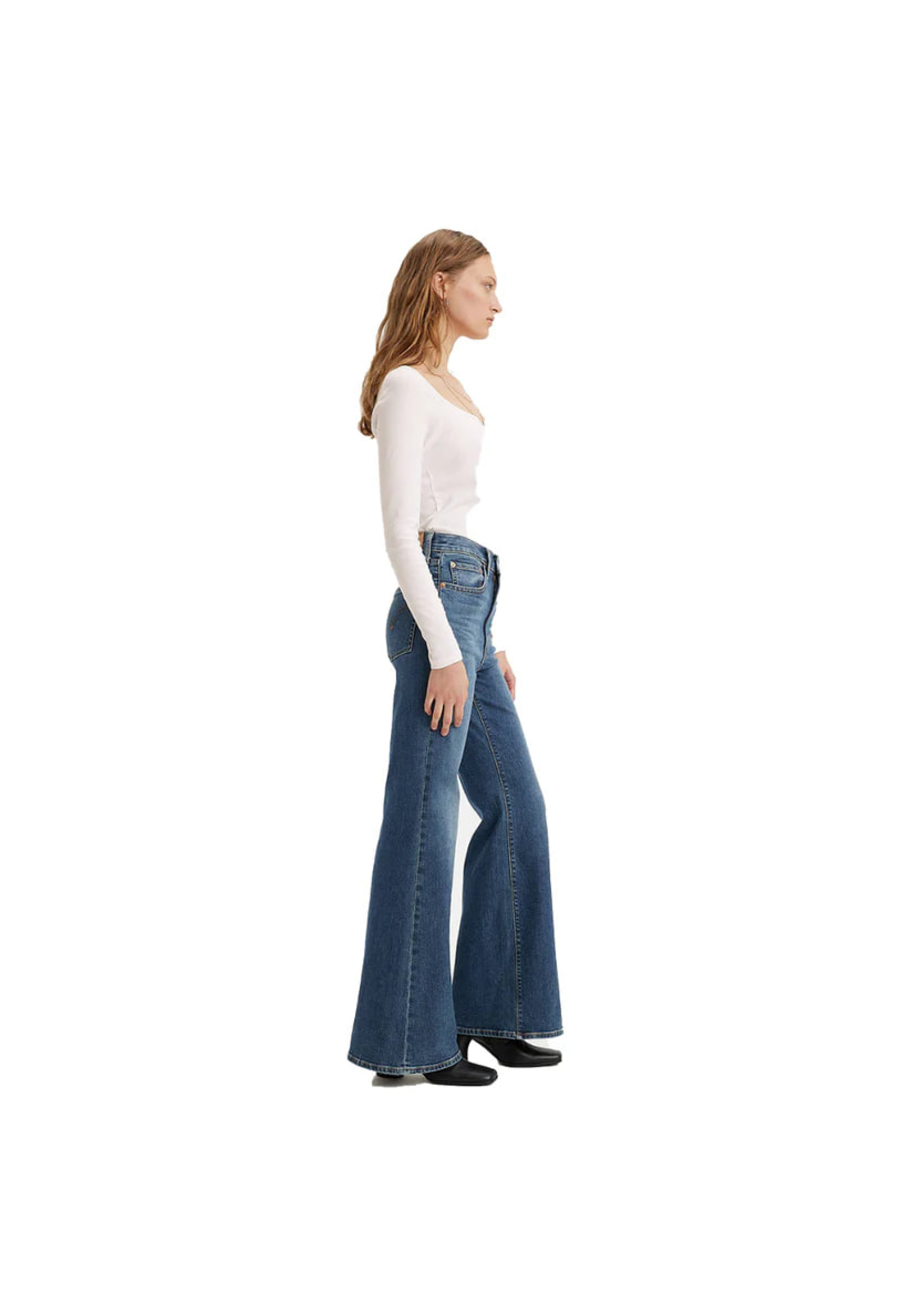 Жіночі джинси Levi's Ribcage Bell у кольорі A New York Moment з високою посадкою та flare силуетом
