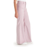 Жіночі джинси Levi's Ribcage Bell Keepsake Lilac Purple у повсякденному луці з топом та кросівками